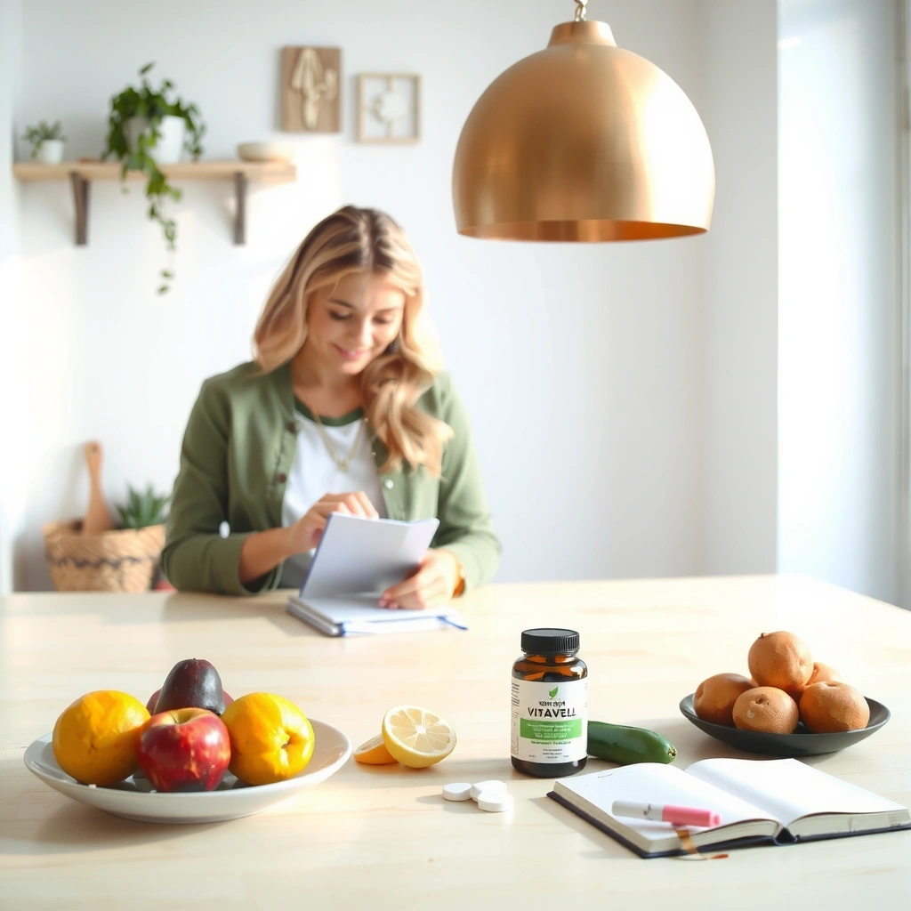 Person starting their wellness journey with VitaWell premium supplements